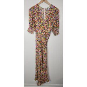 RIXO for Target Women's Sz. 6 Floral Puff Sleeve Maxi Dress